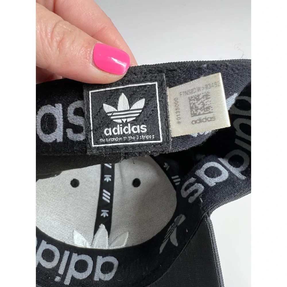 Adidas Originals Trefoil A-Flex Hat Black White Baseball Cap S/M